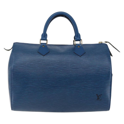 Louis Vuitton Speedy Handbag Epi Leather, BLUE, LEATHER, Handbag