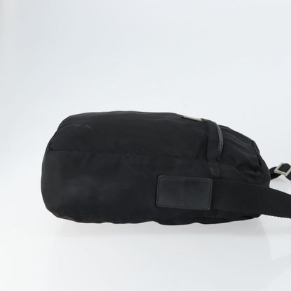Prada Front Pocket Messenger Bag Tessuto, BLACK, NYLON, Shoulder bag