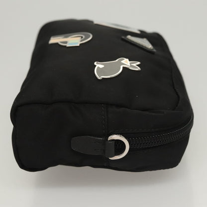 Prada Zip Pouch Tessuto, SILVER, NYLON, Clutche & pouche