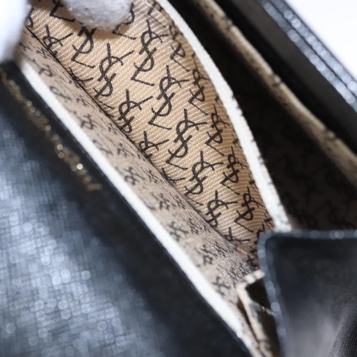 Saint Laurent Vintage Shoulder Bag Leather, BLACK, LEATHER, Shoulder bag