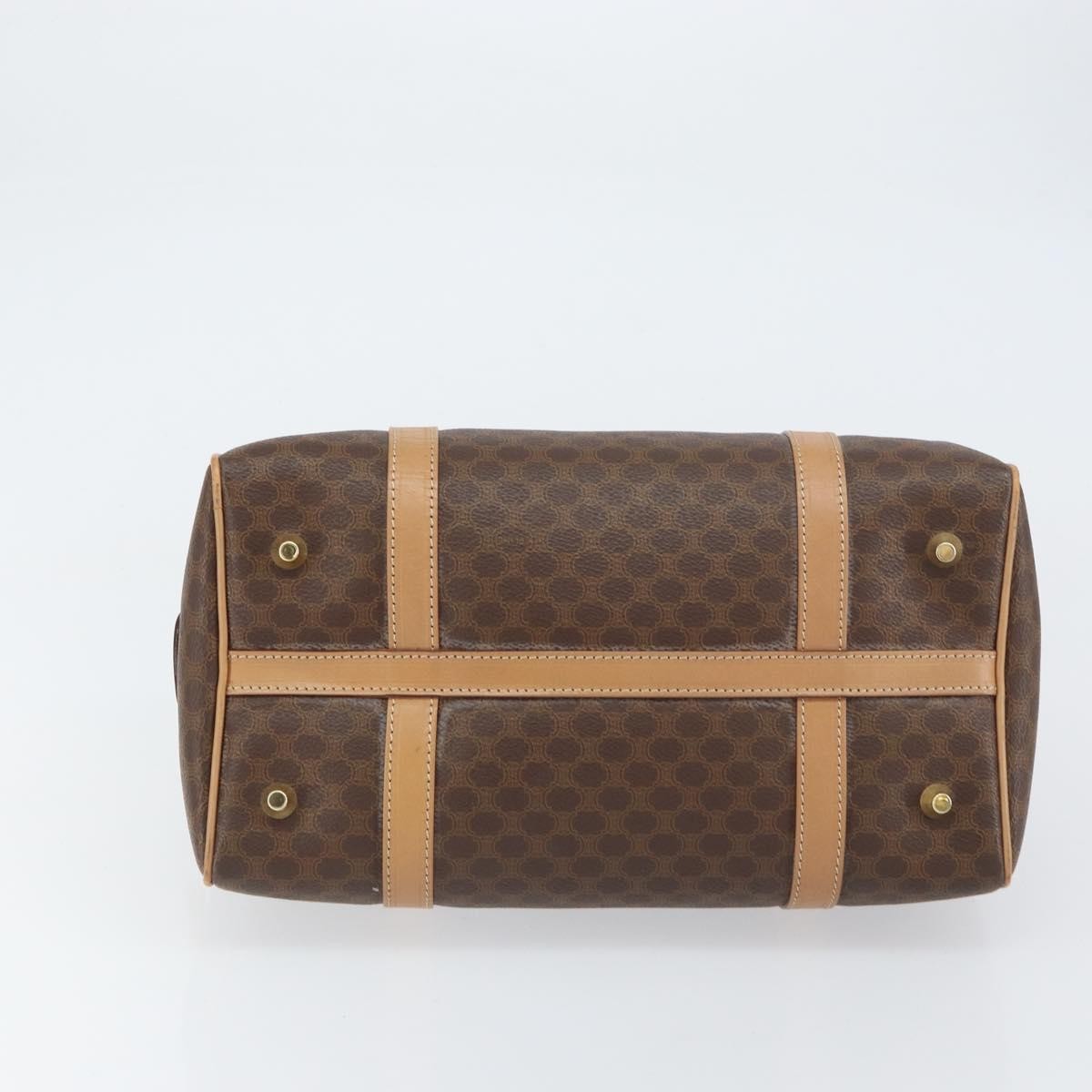 Celine Vintage Macadam Boston bag Canvas, BROWN, CANVAS, Travel bag