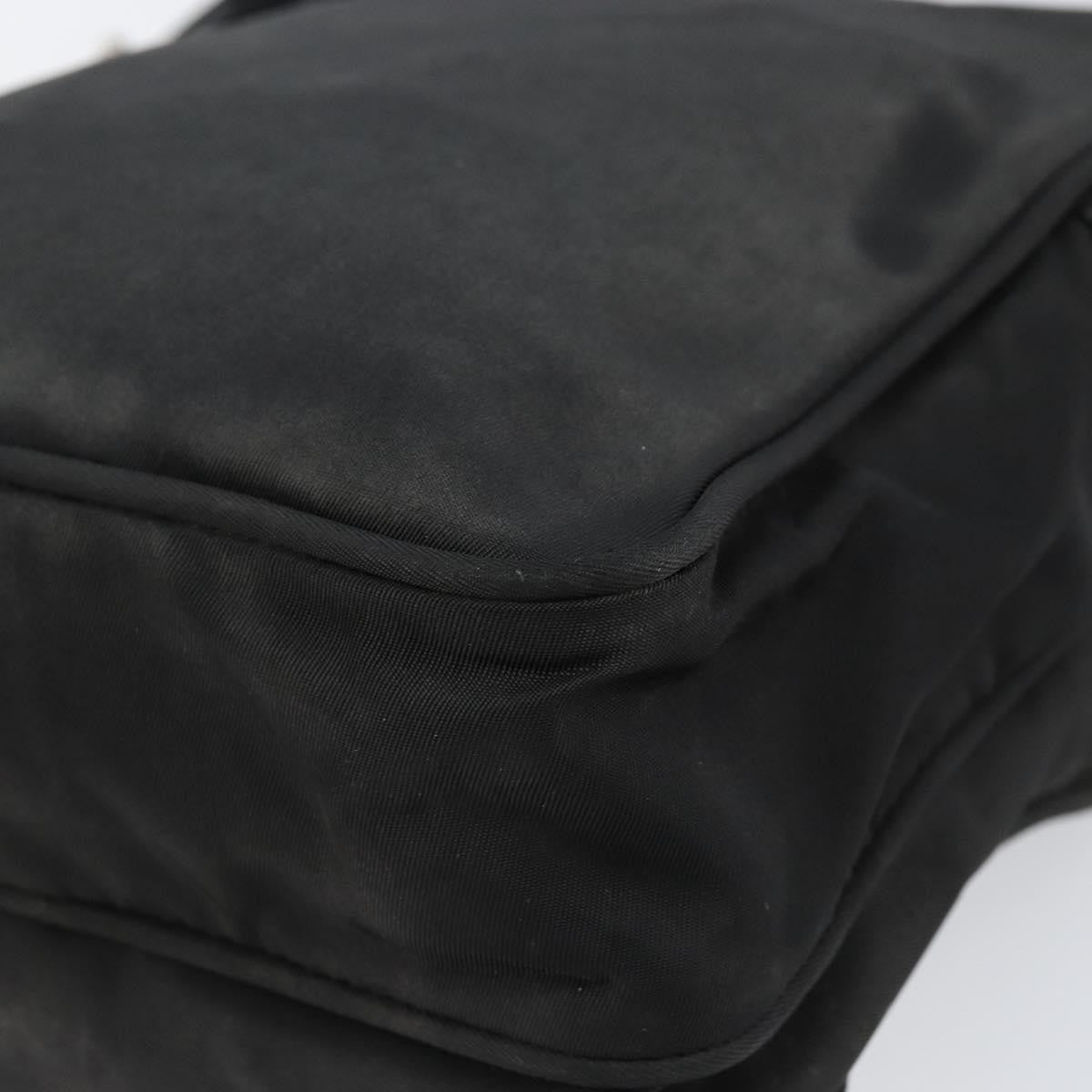 Prada Front Pocket Messenger Bag Tessuto, BLACK, NYLON, Shoulder bag