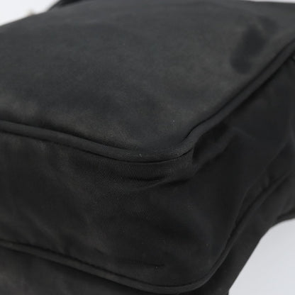 Prada Front Pocket Messenger Bag Tessuto, BLACK, NYLON, Shoulder bag