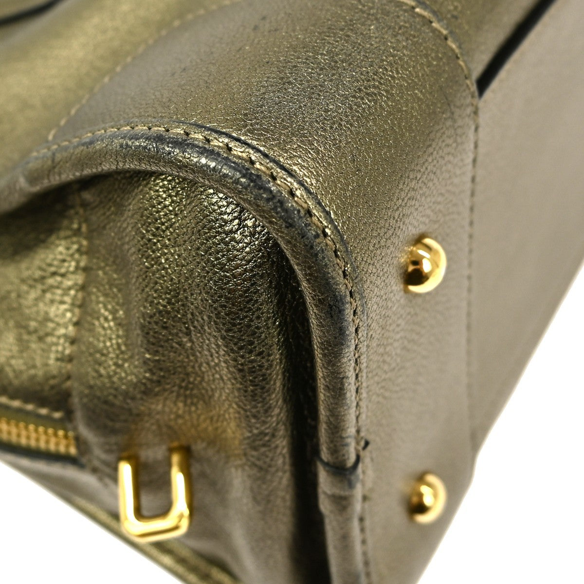 Loewe Amazona Bag Leather, GOLD, LEATHER, Handbag