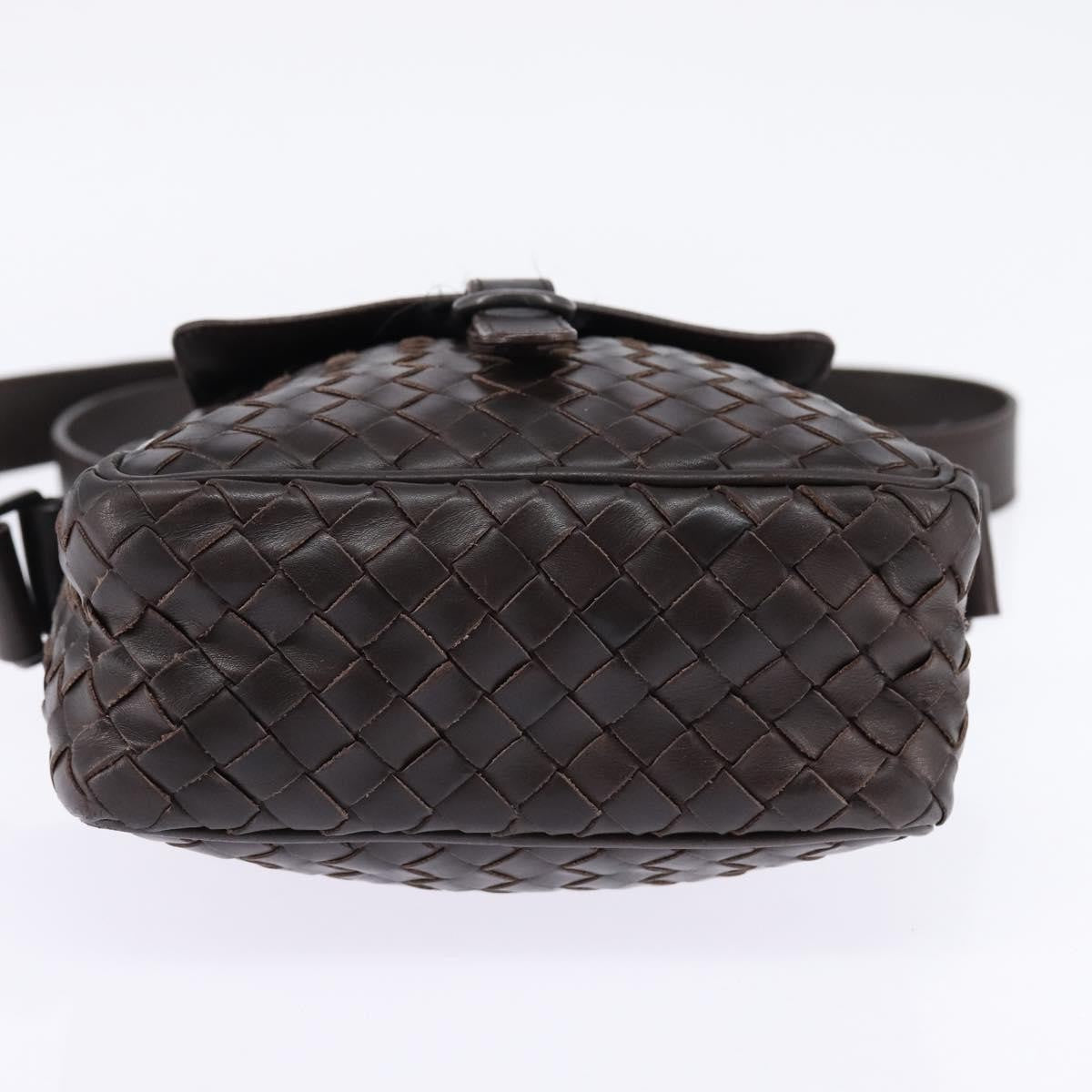 Bottega Veneta Front Pocket Messenger Bag Intrecciato Nappa, BROWN, LEATHER, Crossbody bag