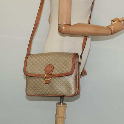 Celine Macadam Shoulder Bag PVC Leather, BEIGE, CANVAS, Shoulder bag