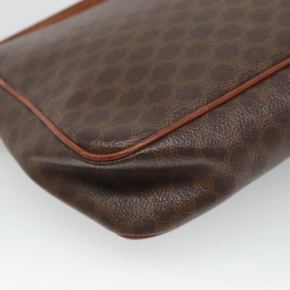 Celine Vintage Macadam Shoulder Bag Canvas and Leather, BROWN, CANVAS, Shoulder bag
