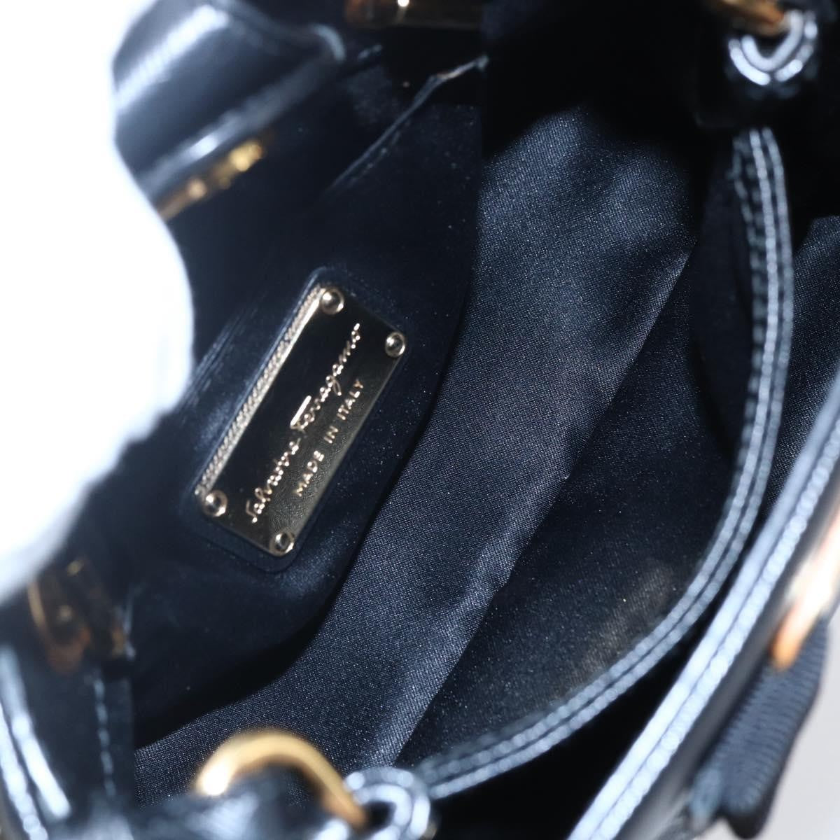 Salvatore Ferragamo Vala Shoulder Bag Leather, BLACK, LEATHER, Shoulder bag