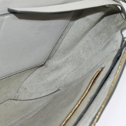 Celine Tri-Fold Clutch on Chain Smooth Leather, GRAY, LEATHER, Shoulder bag