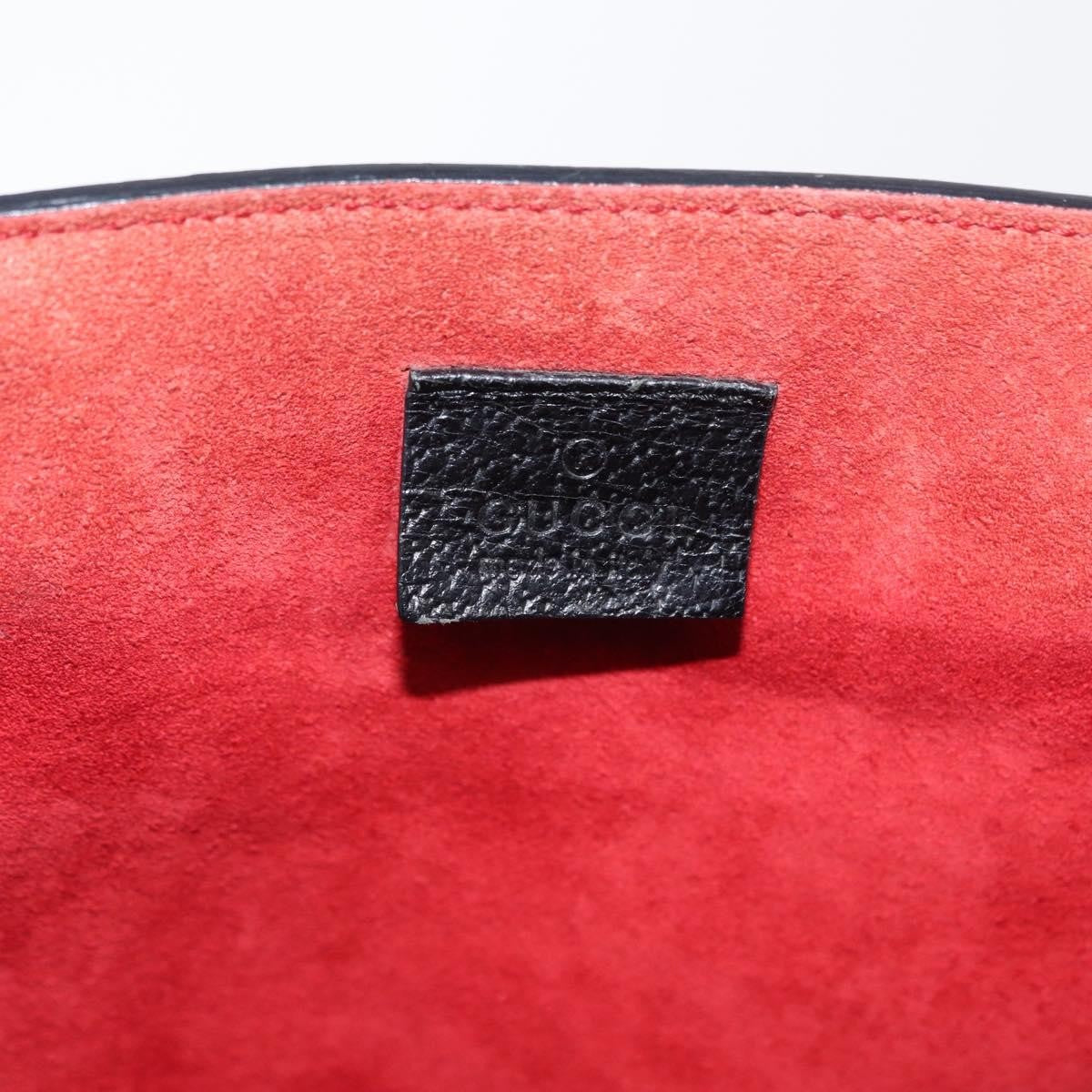 Gucci Vintage Bamboo Handle Tote Leather, BLACK, LEATHER, Tote bag