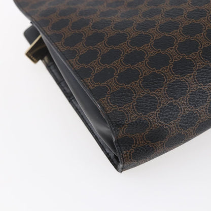 Celine Vintage Macadam Shoulder Bag Canvas, BLACK, CANVAS, Shoulder bag