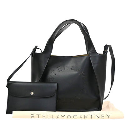 Stella McCartney Alter Tote Perforated Faux Leather, BLACK, FAUX_FUR, Tote bag