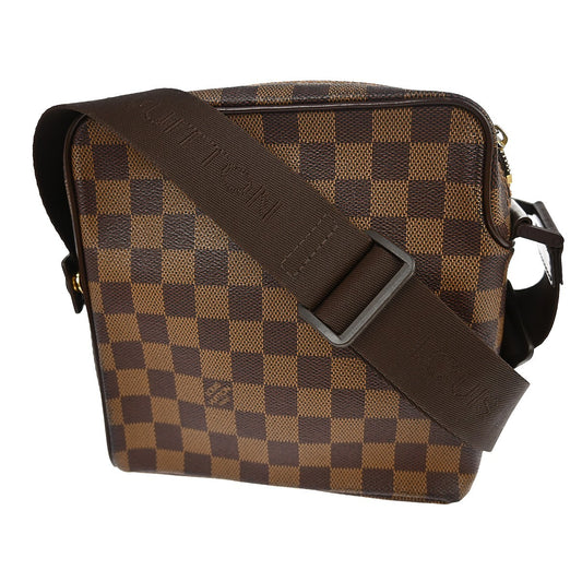 Louis Vuitton Olav Handbag Damier, BROWN, CANVAS, Shoulder bag