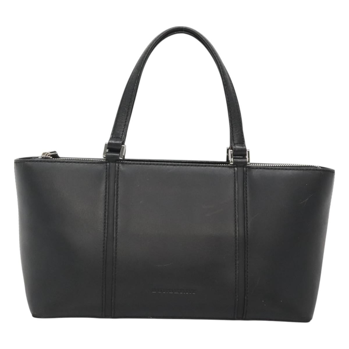 Burberry Vintage Handbag Leather, BLACK, LEATHER, Handbag