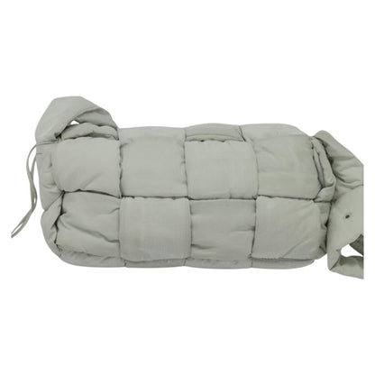 Bottega Veneta Padded Tech Cassette Crossbody Bag Intrecciato Nylon, Gray, Nylon, Shoulder Bag