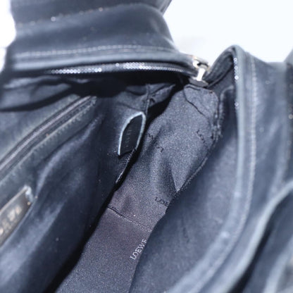 Loewe Vintage Anagram Tote Leather, BLACK, LEATHER, Tote bag