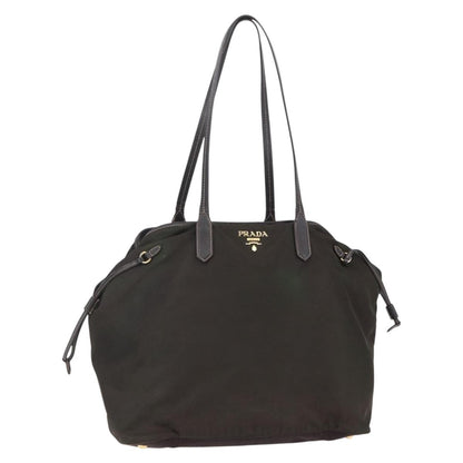 Prada Open Tote Tessuto, Khaki, Nylon, Tote Bag