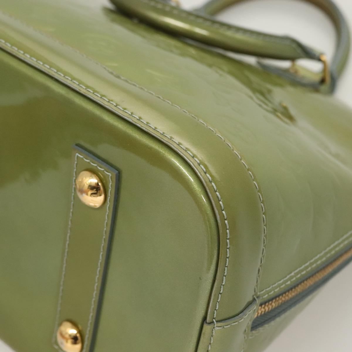 Louis Vuitton Alma Handbag Monogram Vernis, GREEN, PATENT_LEATHER, Handbag