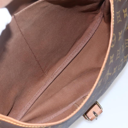 Louis Vuitton Saumur Handbag Monogram Canvas, BROWN, CANVAS, Shoulder bag
