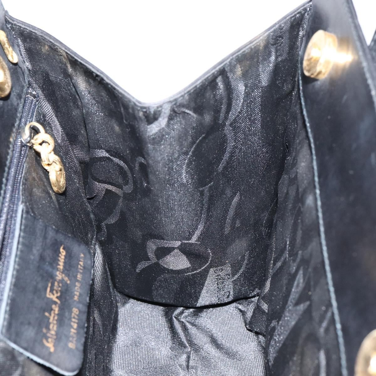 Salvatore Ferragamo Convertible Vara Bow Tote Leather, BLACK, LEATHER, Handbag