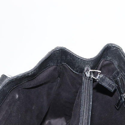 Gucci Vintage Bamboo Handle Bag Canvas, BLACK, CANVAS, Tote bag