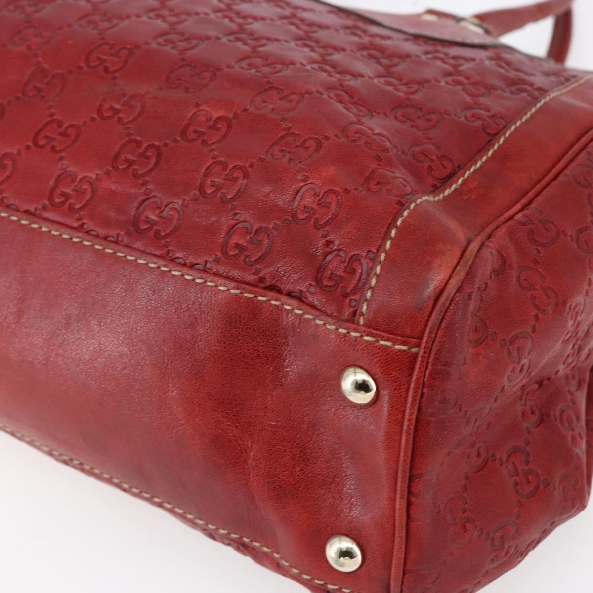 Gucci Vintage tote Leather, RED, LEATHER, Tote bag