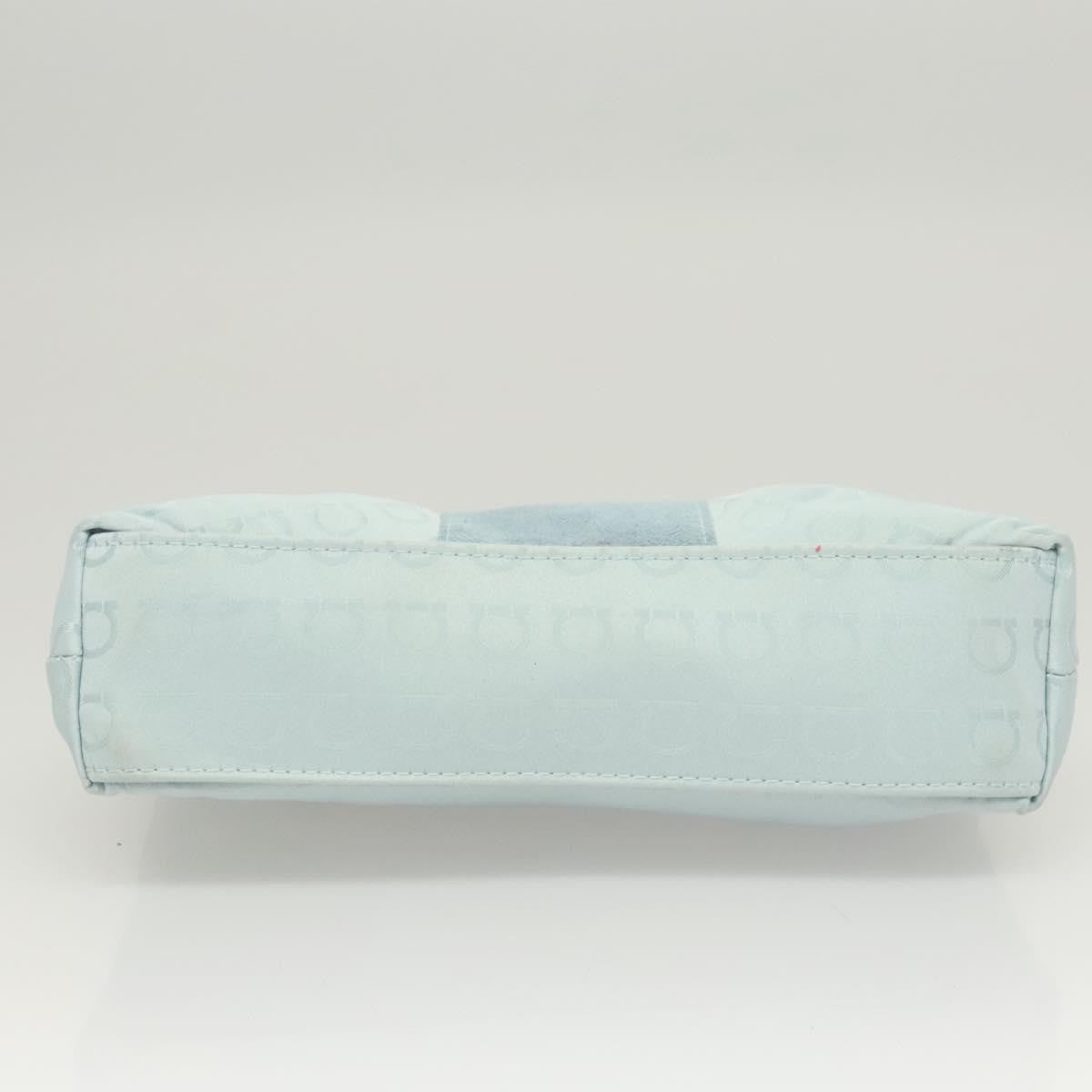 Salvatore Ferragamo Vintage Gancini Pochette Nylon, BLUE, NYLON, Clutche & pouche