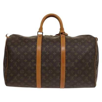 Louis Vuitton Keepall Bag Monogram Canvas, BROWN, CANVAS, Travel bag
