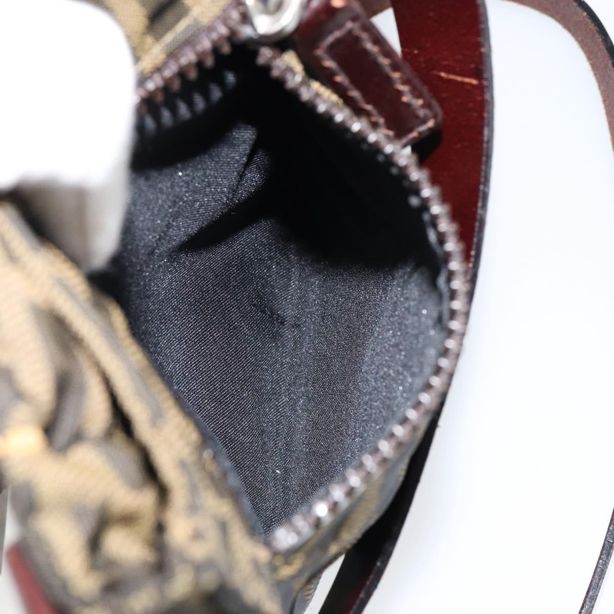 Fendi Flat Messenger Bag Zucca Canvas, BROWN, CANVAS, Shoulder bag