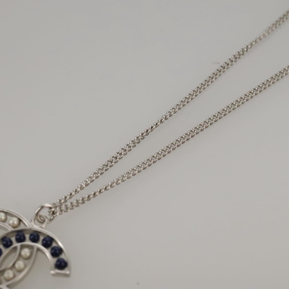 Chanel CC Pendant Necklace Metal, SILVER, METAL, Necklace