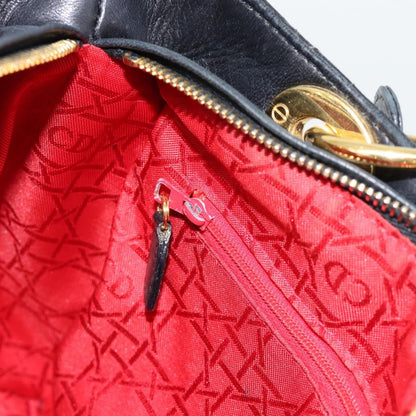 Christian Dior Lady Dior Bag Leather, Black, Leather, Handbag