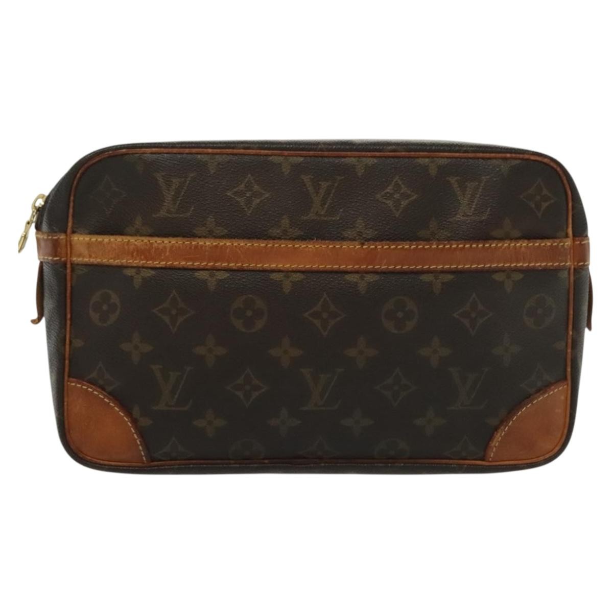 Louis Vuitton Compiegne Canvas, BROWN, CANVAS, Clutche & pouche