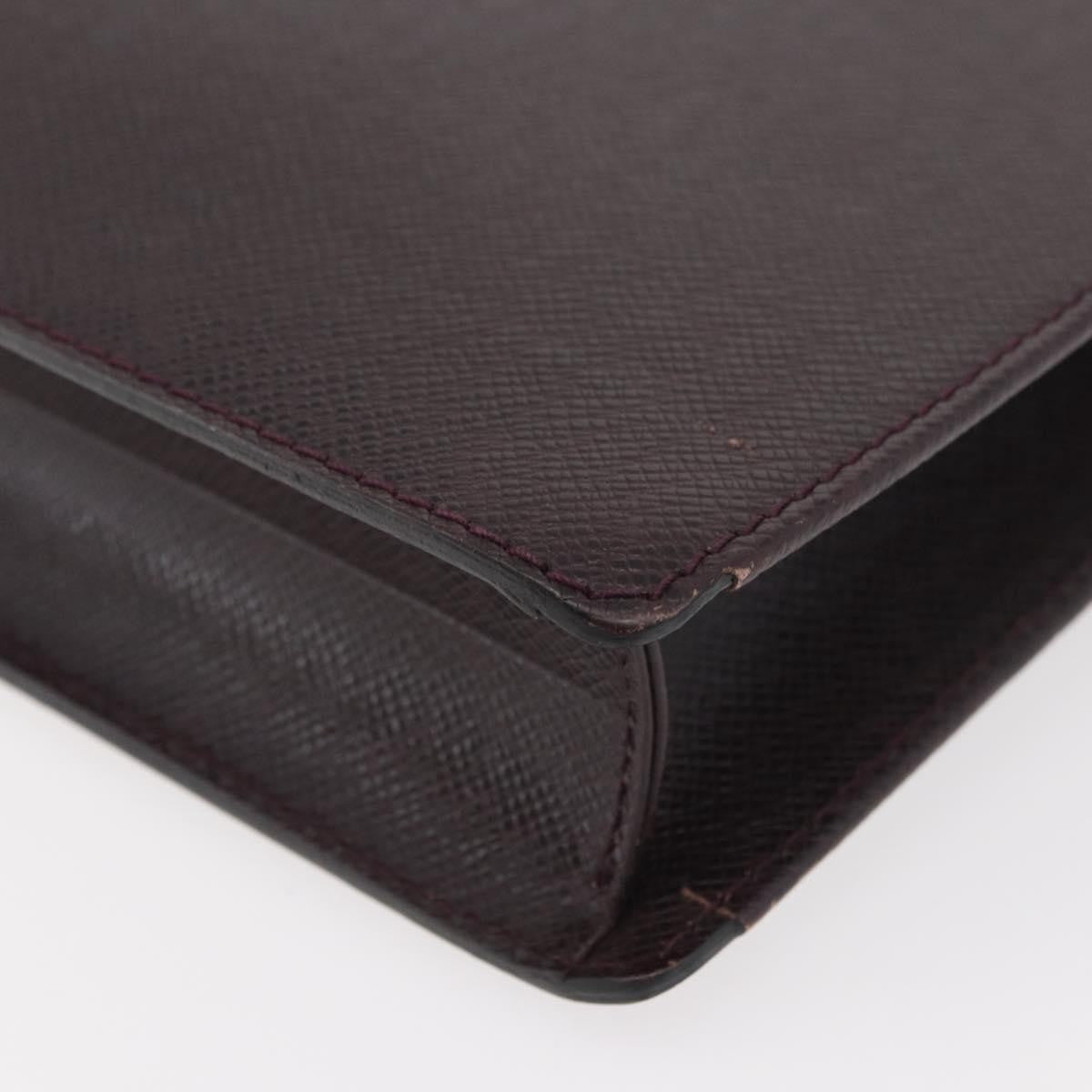 Louis Vuitton Serviette Kourad Briefcase Taiga Leather, Burgundy, Leather, Briefcase