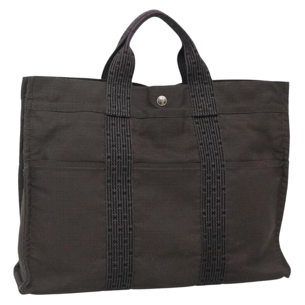 Hermes Fourre-tout Herline Fourre-tout Herline, GRAY, CANVAS, Tote bag