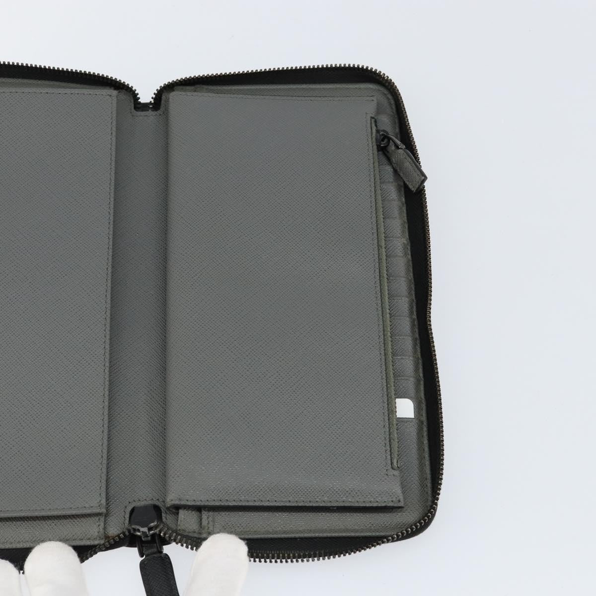 Prada Saffiano Wallet Leather, BLACK, LEATHER, Wallets