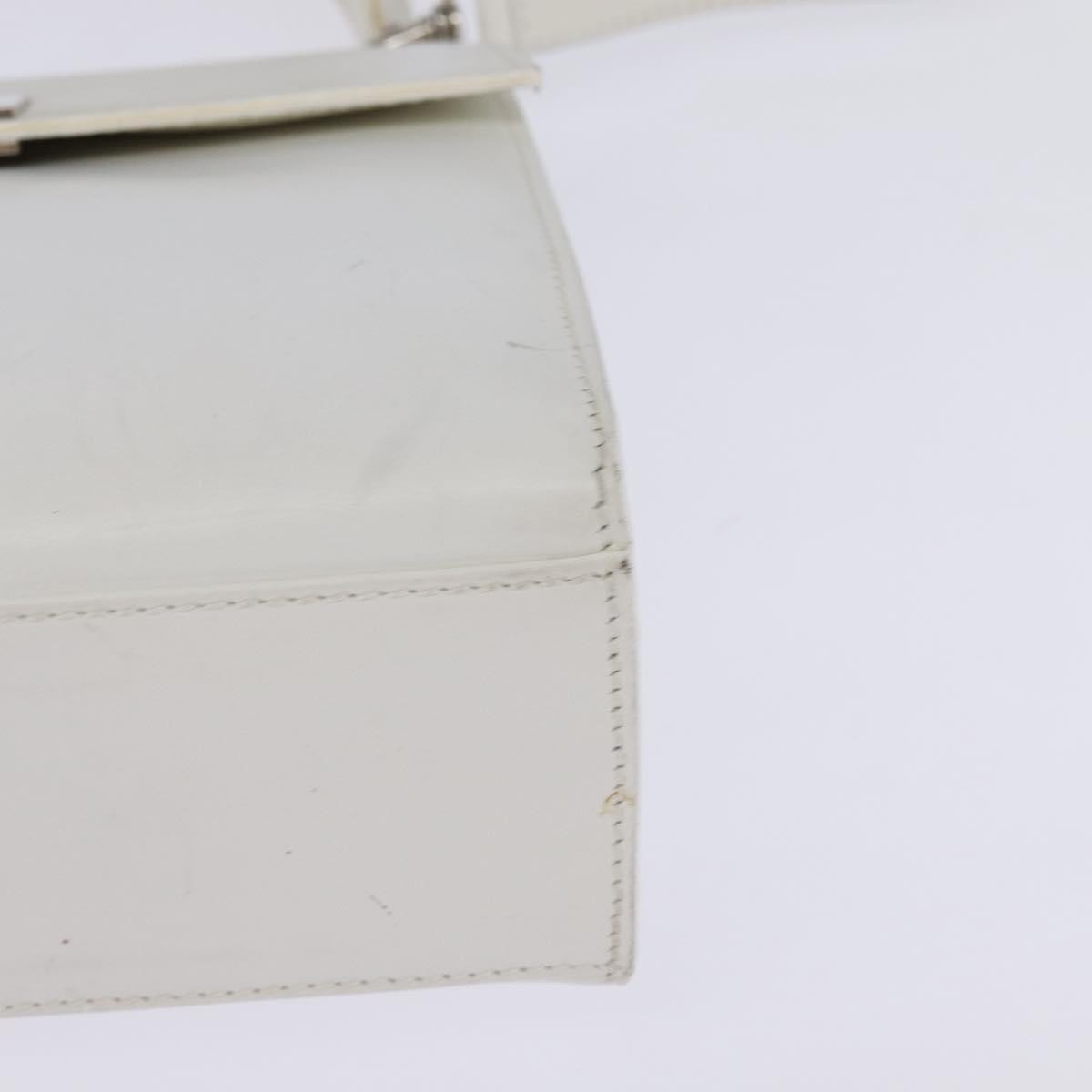 Celine Gancini Handbag Leather, WHITE, LEATHER, Handbag