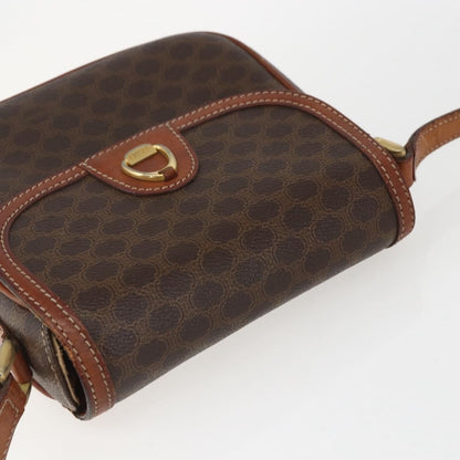 Celine Vintage Macadam Shoulder Bag Canvas and Leather, BROWN, CANVAS, Shoulder bag