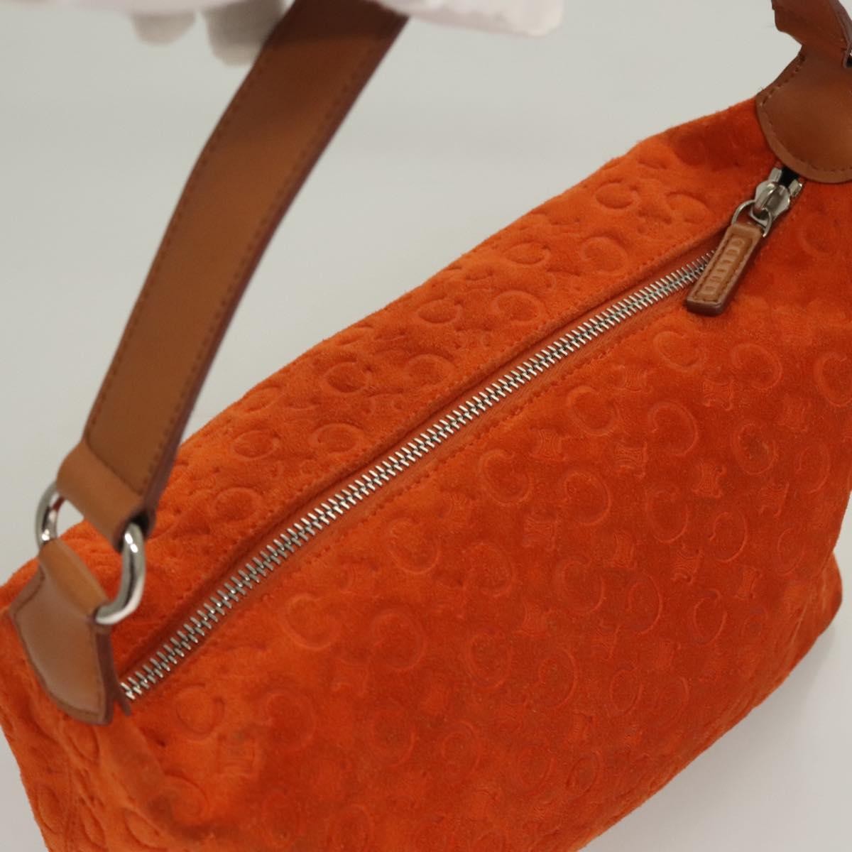 Celine C Macadam Handbag Suede, ORANGE, SUEDE, Handbag