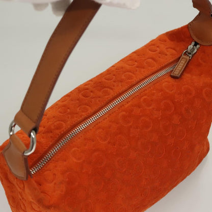 Celine C Macadam Handbag Suede, ORANGE, SUEDE, Handbag