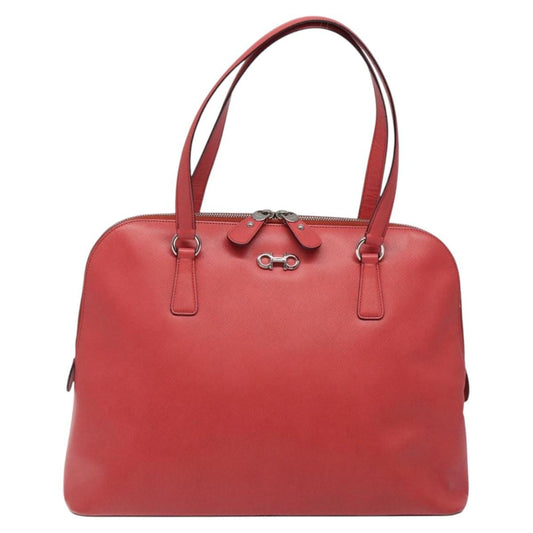 Salvatore Ferragamo Gancini handbag Leather, PINK, LEATHER, Handbag