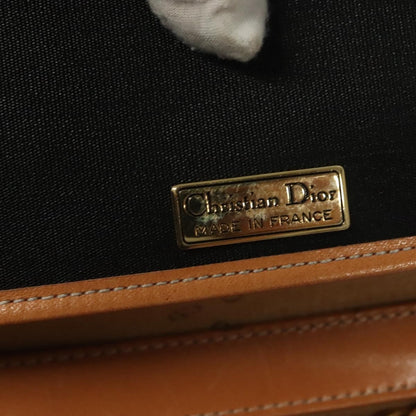 Christian Dior Vintage CD Chain Flap Shoulder Bag Canvas, BLACK, PVC, Shoulder bag