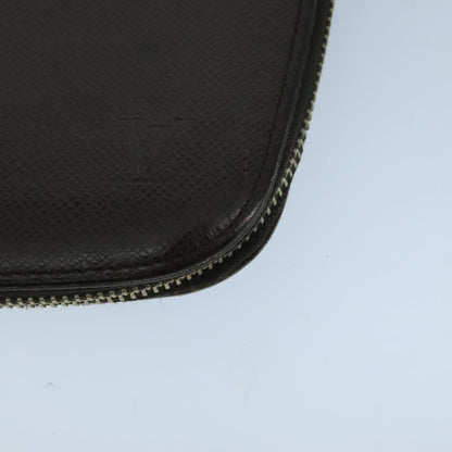 Louis Vuitton Atoll Organizer Wallet Taiga Leather, BROWN, LEATHER, Clutche & pouche