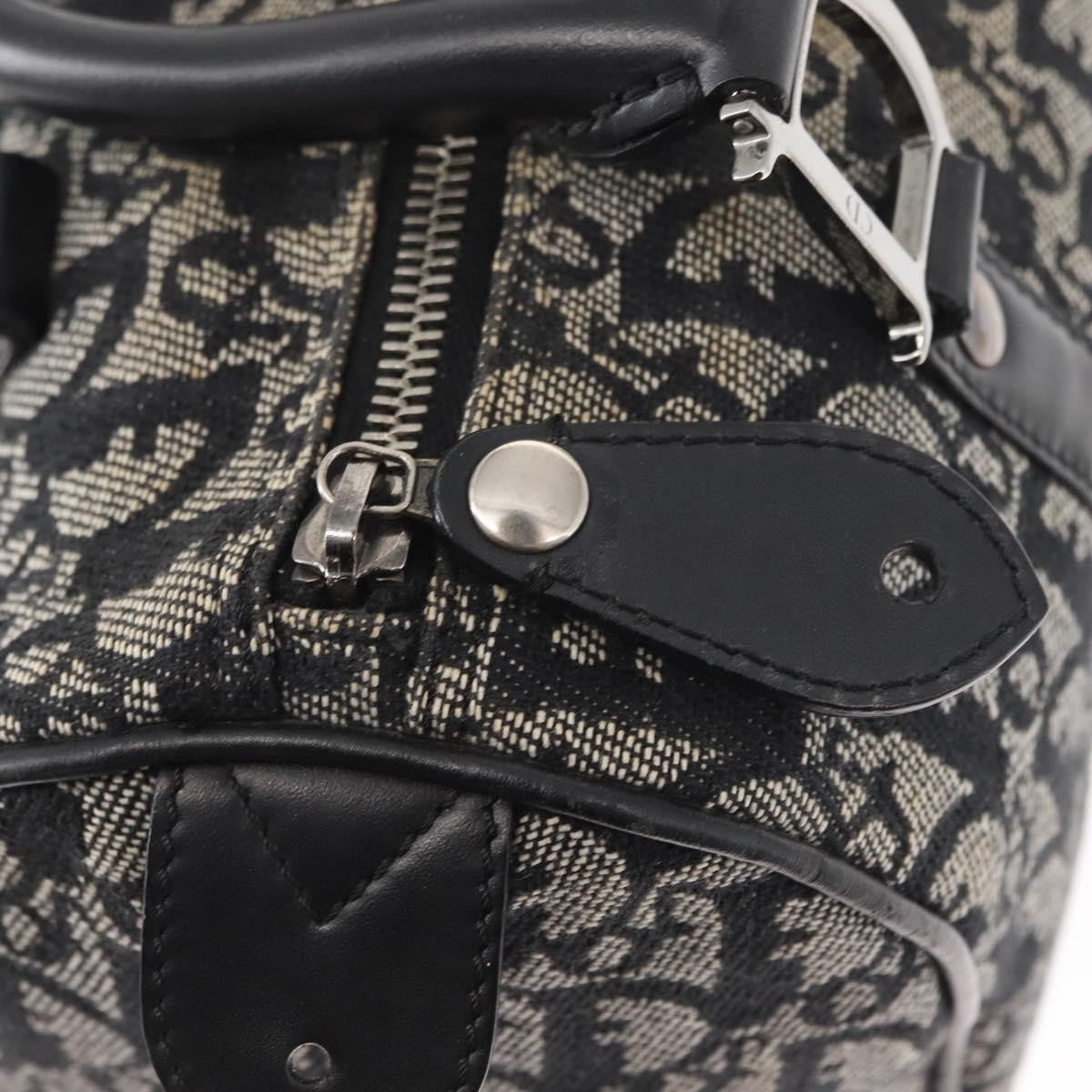 Christian Dior Vintage Trotter Boston Bag Diorissimo Canvas, BLACK, CANVAS, Travel bag