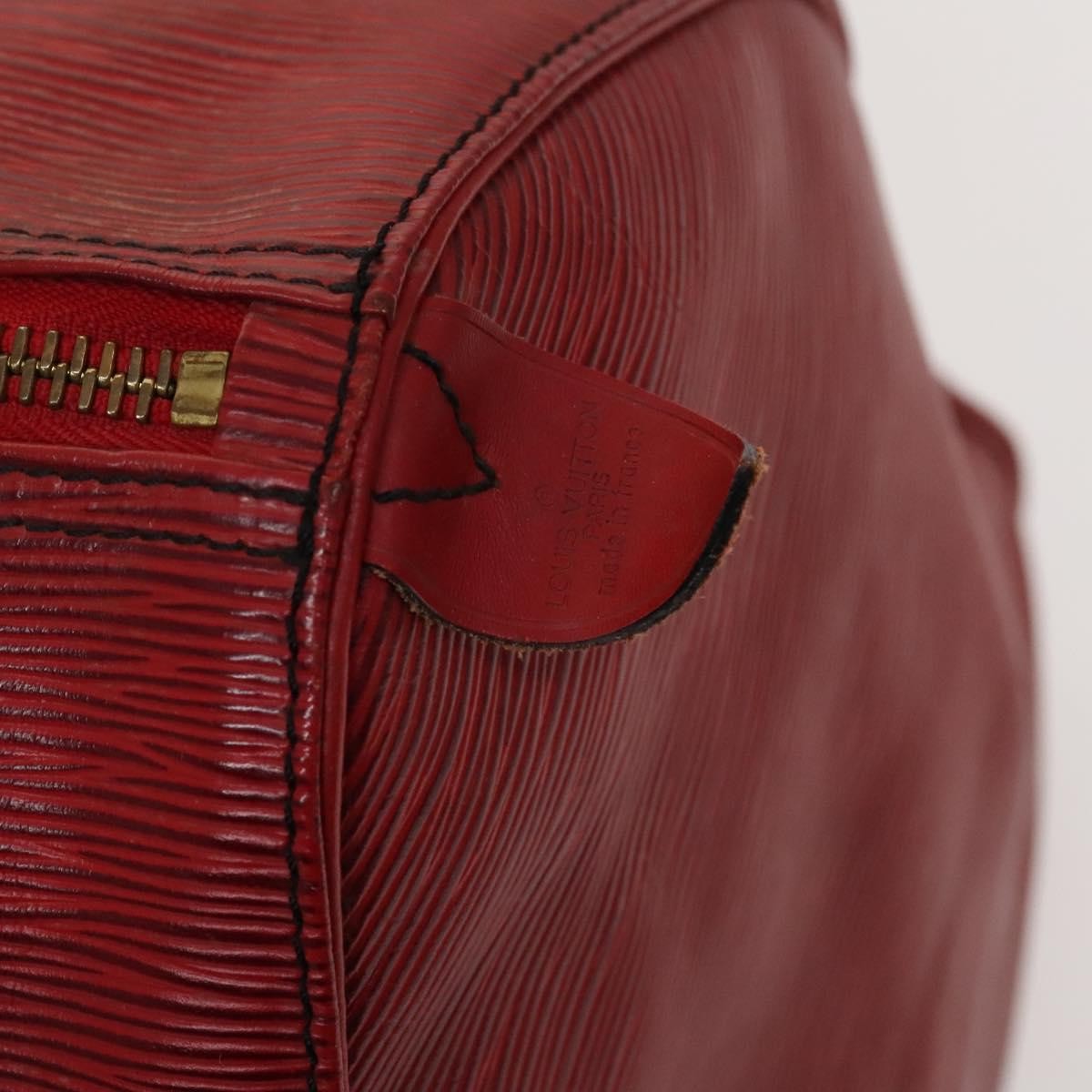 Louis Vuitton Keepall Bag Epi Leather, RED, LEATHER, Travel bag