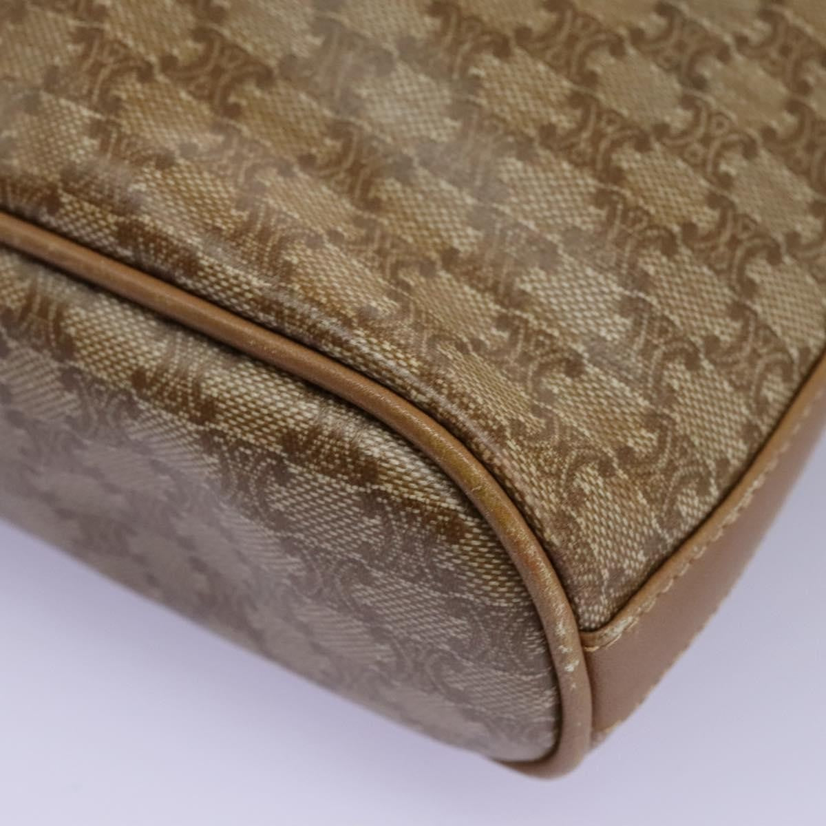 Celine Vintage Macadam Shoulder Bag Canvas, BEIGE, CANVAS, Shoulder bag