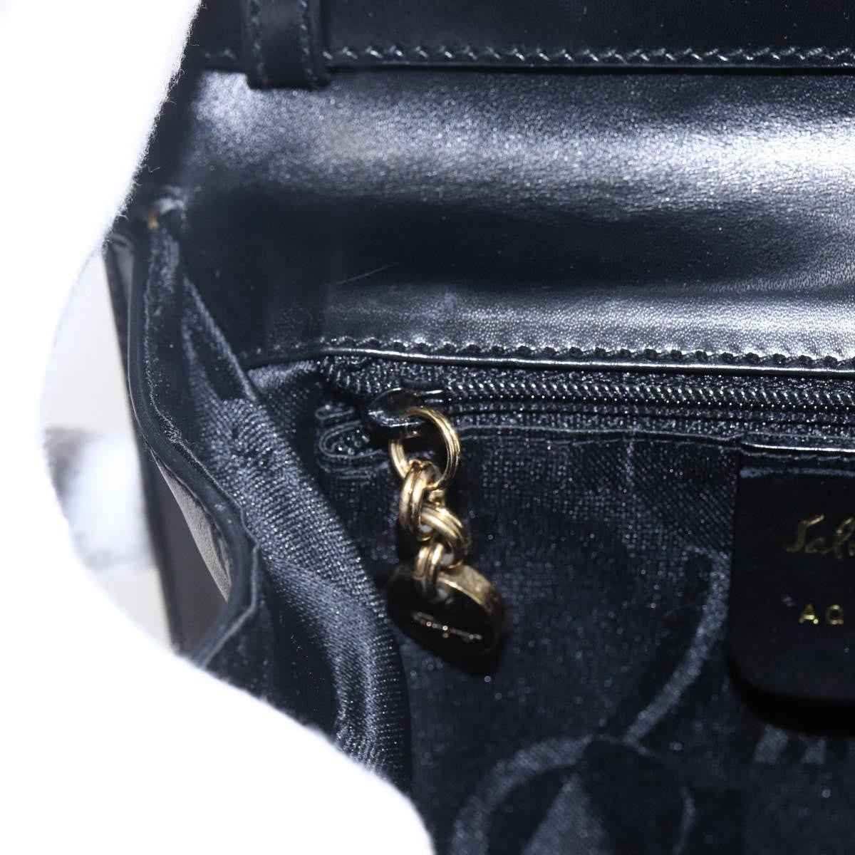 Salvatore Ferragamo Vala Shoulder Bag Leather, BLACK, LEATHER, Shoulder bag