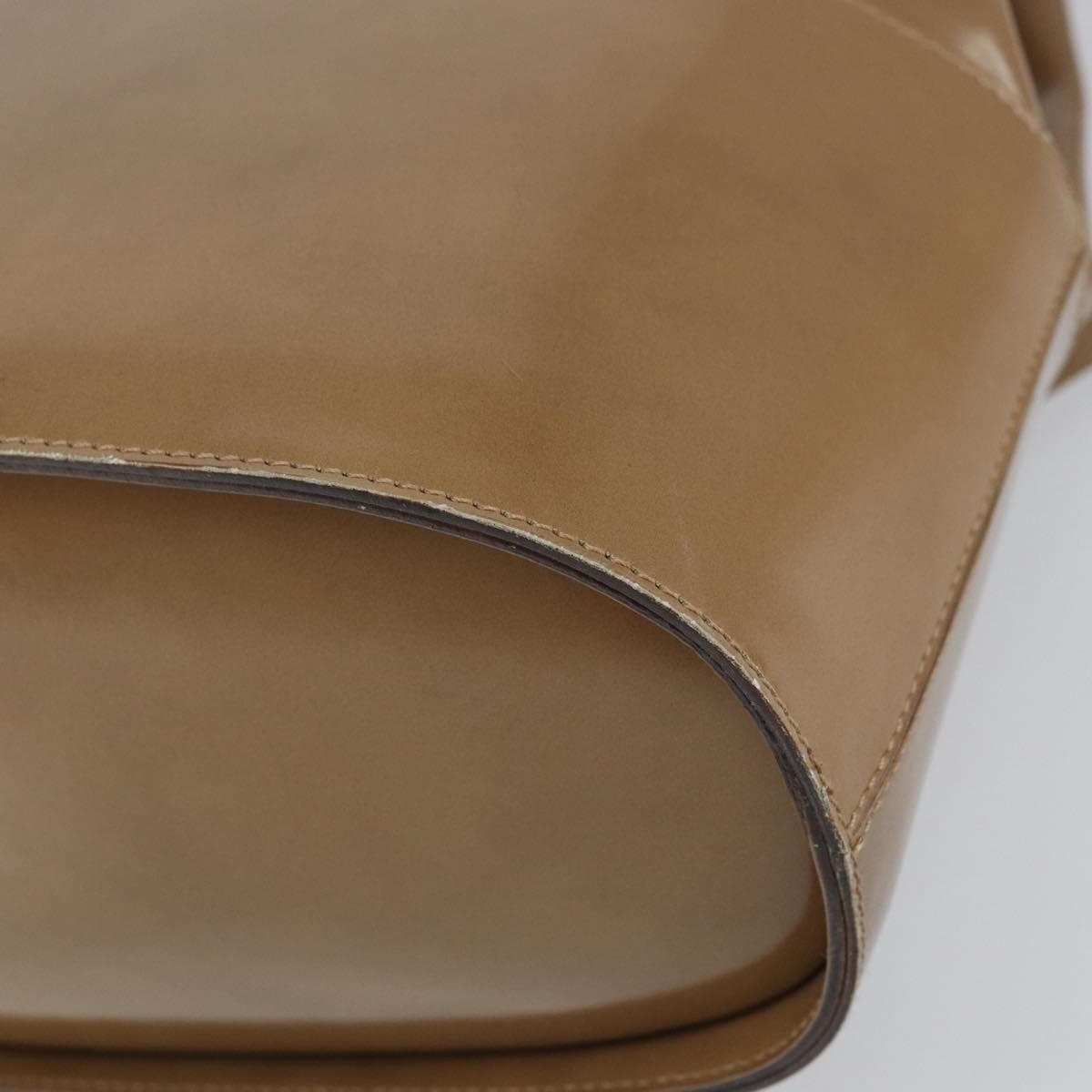 Salvatore Ferragamo Vintage Shoulder Bag Patent leather, BEIGE, PATENT_LEATHER, Shoulder bag