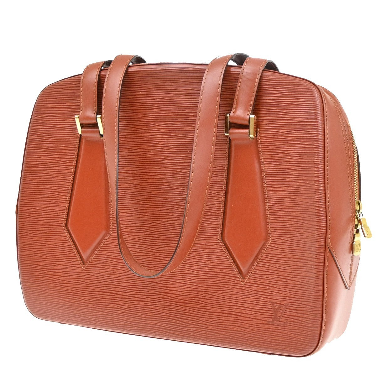 Louis Vuitton Voltaire Handbag Epi leather, BROWN, LEATHER, Handbag