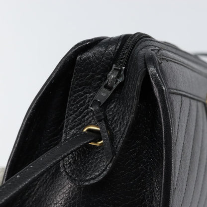 Christian Dior Vintage Shoulder Bag Leather, BLACK, LEATHER, Shoulder bag