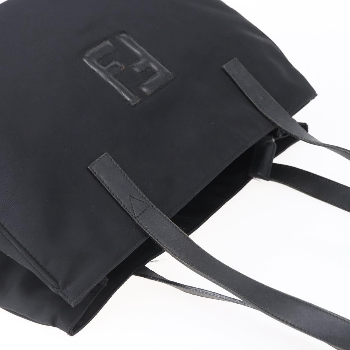 Fendi Vintage FF Tote Nylon, BLACK, NYLON, Tote bag